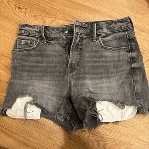 Old Navy Charcoal Distressed Jean Shorts